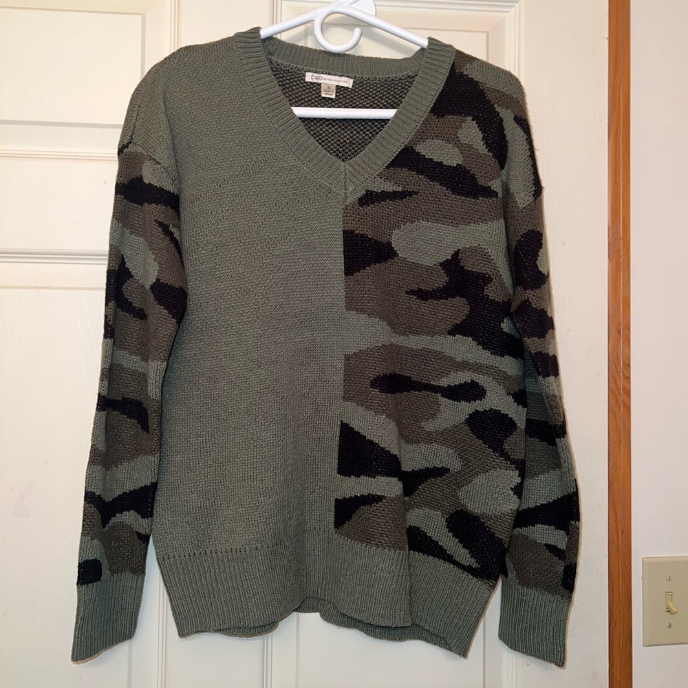 Women’s Green Camo Sweater